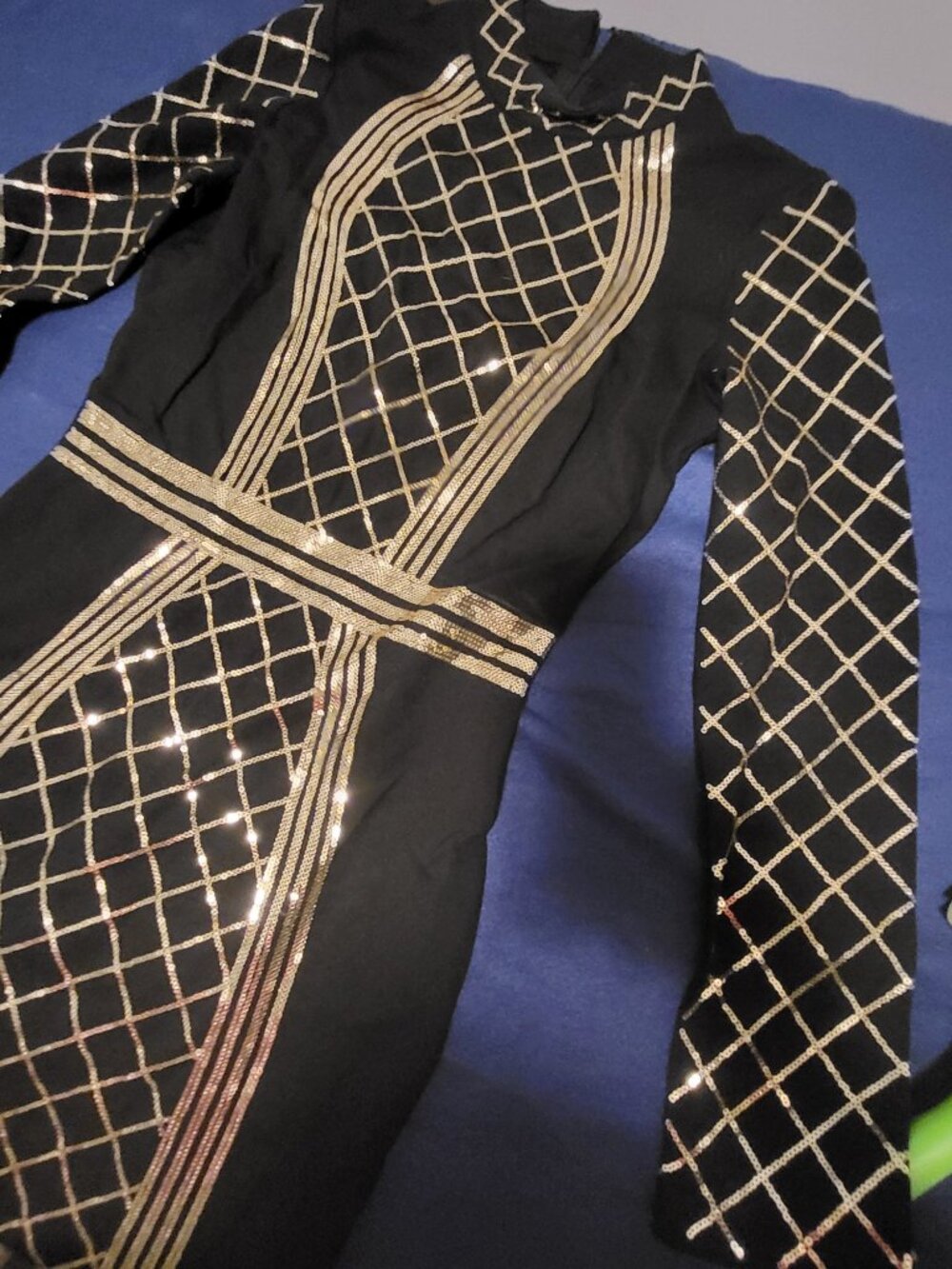 Gold and black Venus dress